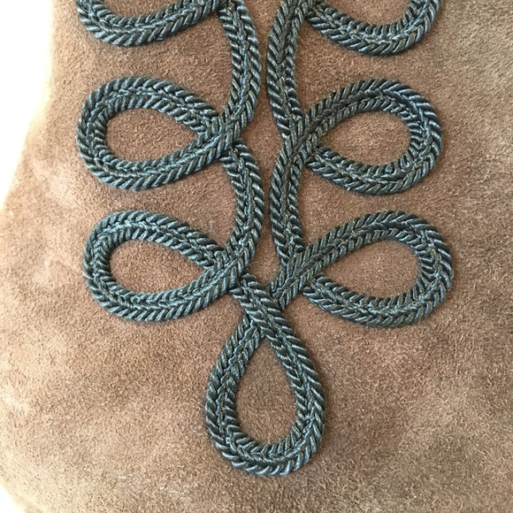 NEW Vintage PROXY Suede Side Zip Booties Soutache NWOT - Picture 4 of 13